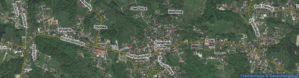 Zdjęcie satelitarne Świątników Wawelskich ul.